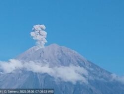 Gunung Semeru Kembali Erupsi, Kolom Letusan Capai 1,1 KM