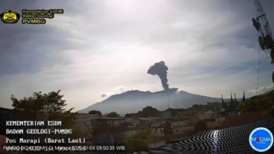 Gunung Marapi Kembali Erupsi, PVMBG Imbau Warga Waspada